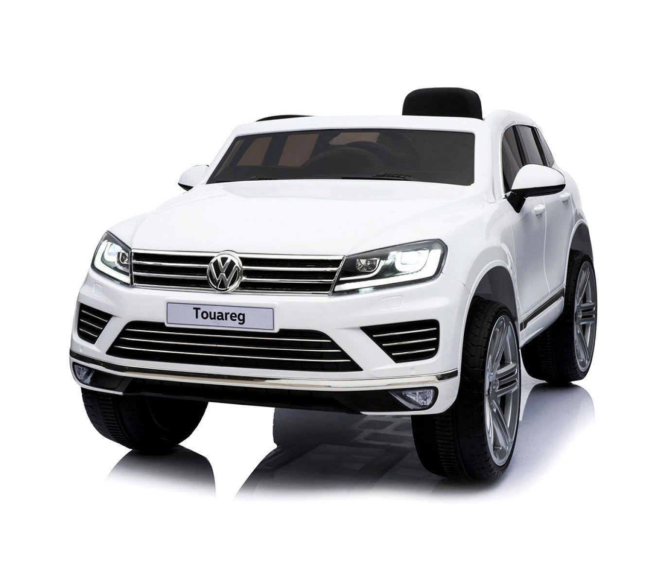 B81323 Voiture télécomandée enfant Suv VOLKSWAGEN Touareg siège cuir 12V lcd MP4