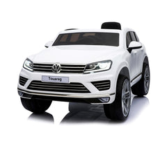 B81323 Voiture télécomandée enfant Suv VOLKSWAGEN Touareg siège cuir 12V lcd MP4