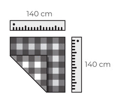 302965 Nappe carrée toile cirée en PVC 140 x 140 cm imperméable et transparente