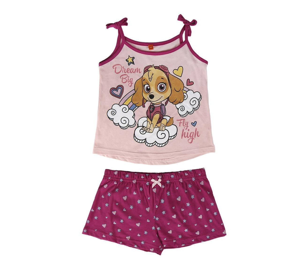 22-1971 Pyjama d’été PAW PATROL pour fille SKYE en coton tailles de 2 à 6 ans