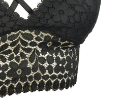 H823 Brassière à brides Sarah bonnet rembourrés en dentelle noire super sexy