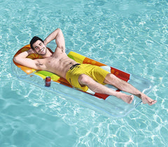 44038 Matelas gonflable Pizza Party 188 x 130 cm avec porte-gobelet