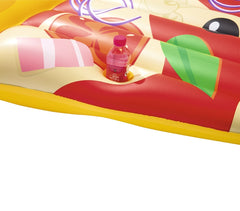 44038 Matelas gonflable Pizza Party 188 x 130 cm avec porte-gobelet