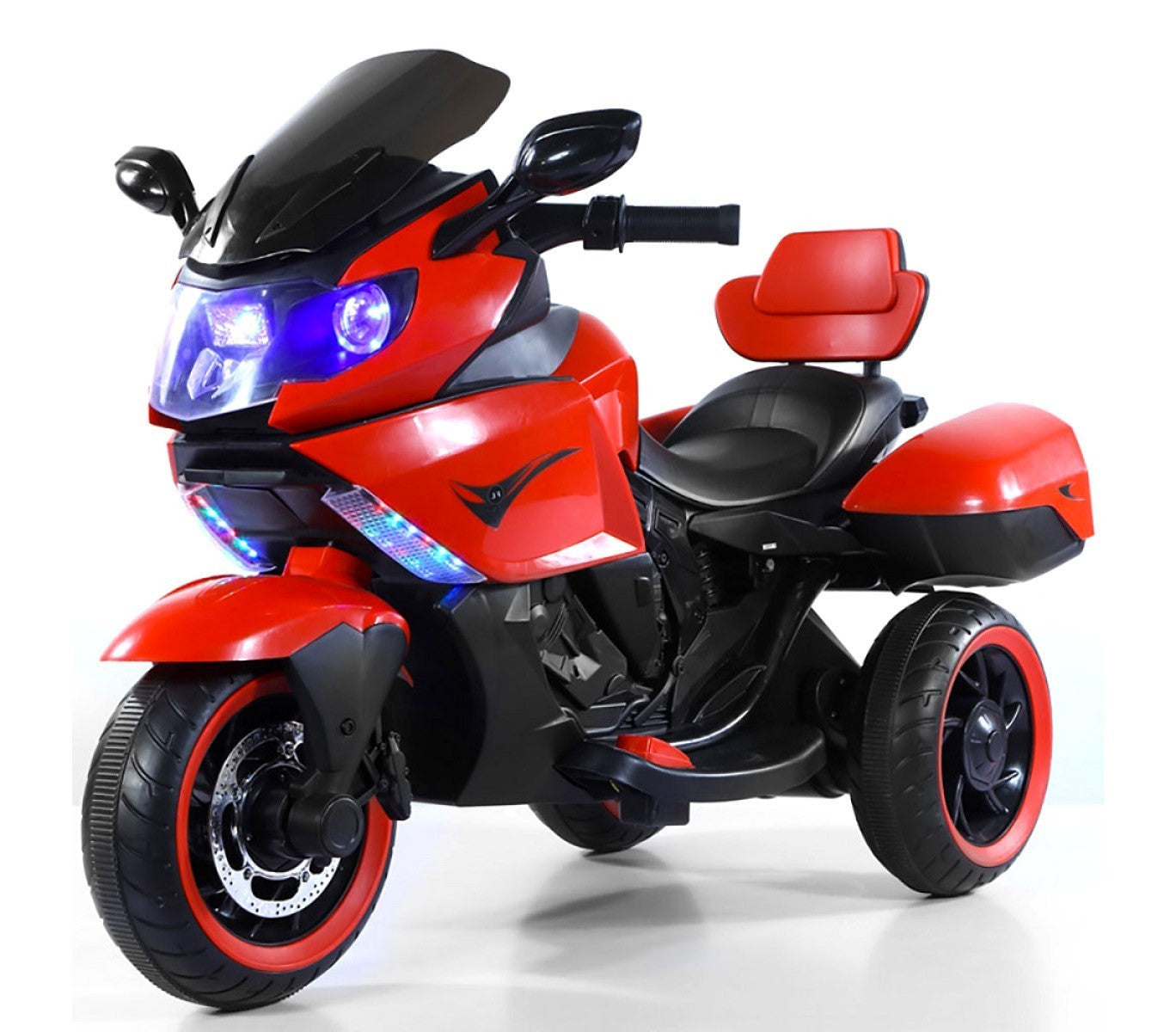 B37500 Moto électrique pour enfant SIDNEY lumières et sons 12V valises latérales