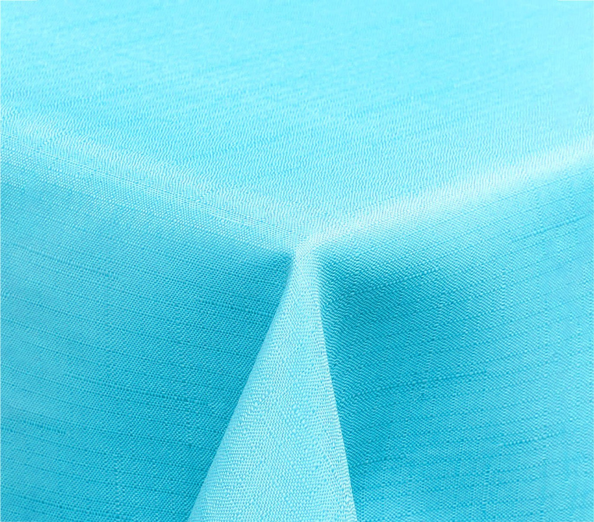 344903 Nappe effet lin table carrée 150 x 150 cm WELKHOME avec ourlet