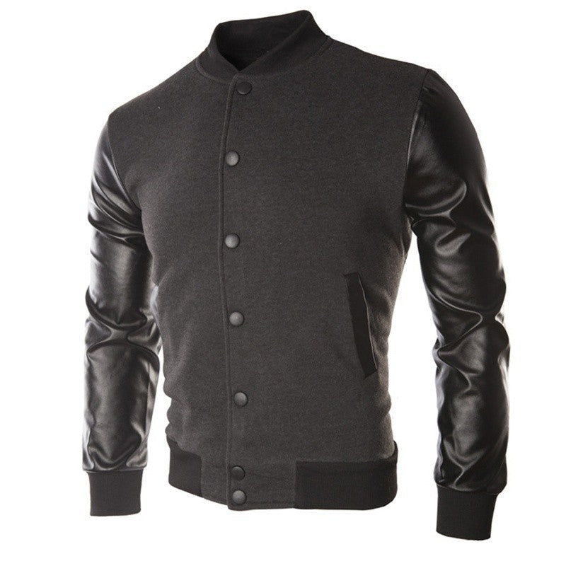 Manteau d'hiver - Blouson - veste simili cuir homme