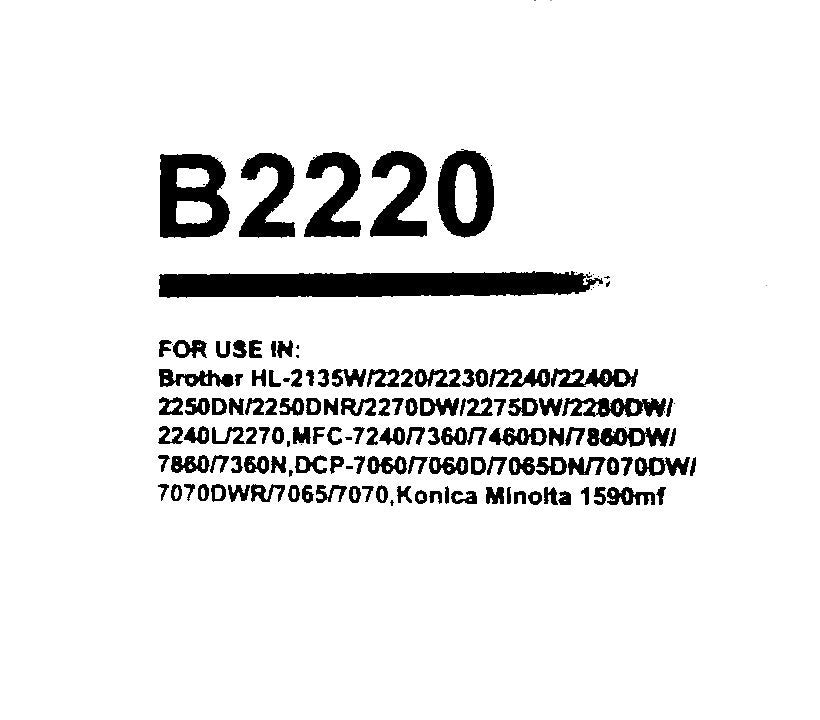 TN2220 Toner compatible Brother HL 2240-2270DW-2250-7360-7460-7860 2600 pages