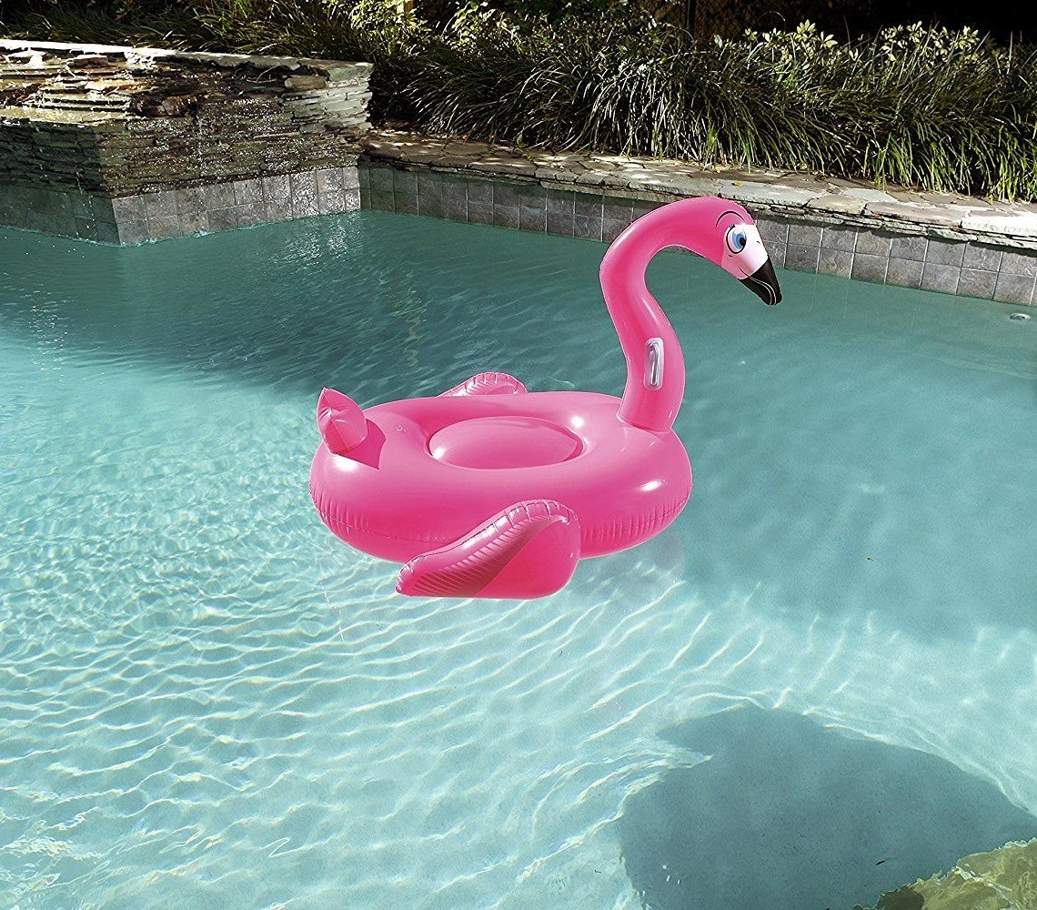 41099 Flamant gonflable à chevaucher 135 x 119 cm BESTWAY avec poignées