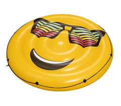 43139 Matelas Géant de Piscine Smiley lunettes de soleil diamètre 188 cm Bestway