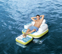 43128 Matelas détente piscine Tiki Time Coolerz Bestway 175x107 cm avec dossier