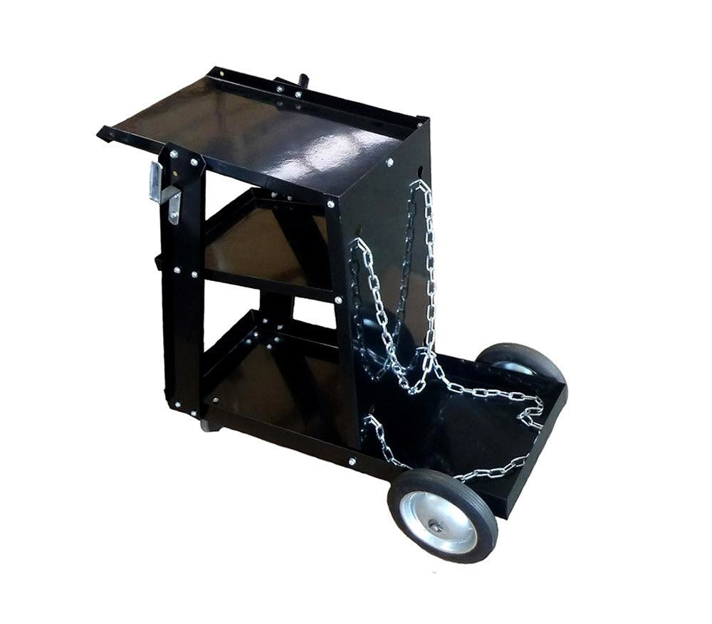 4482 Chariot à souder pour ranger outils poste soudage 3 étagères capacité 45 kg