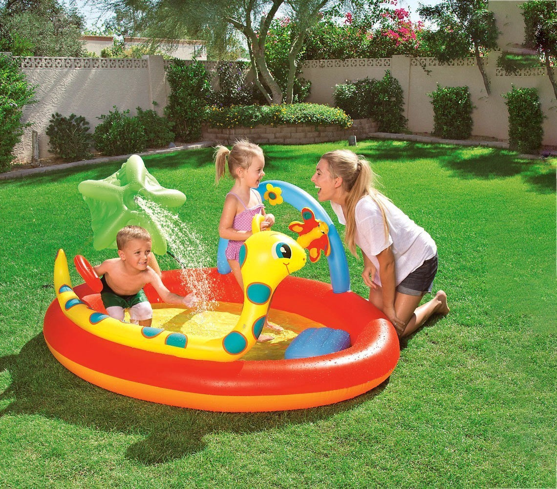53026 Aire jeux gonflable aquatique serpent avec jet d’eau Bestway 193x150x89 cm