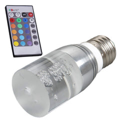 Ampoule LED E27 3W RVB multicolore -chromothérapie détente - avec télécommande