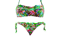 DW8885 Maillot de bain bikini rembourrés  mod. ALICE avec dessins de fleurs 