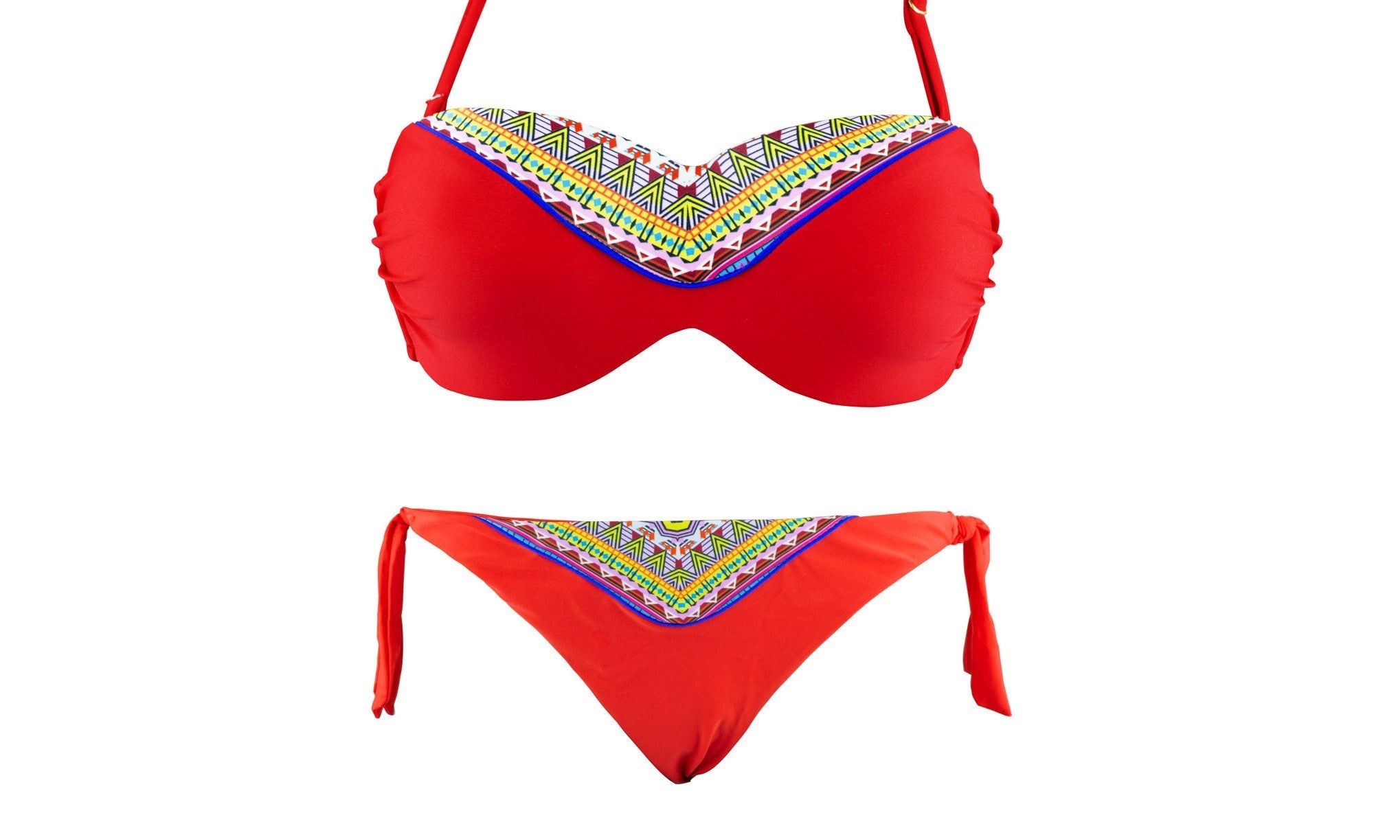 CY9927  Maillot de bain bikini rembourrés  mod. NICLA avec fantaisie géométrique