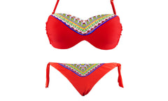 CY9927  Maillot de bain bikini rembourrés  mod. NICLA avec fantaisie géométrique