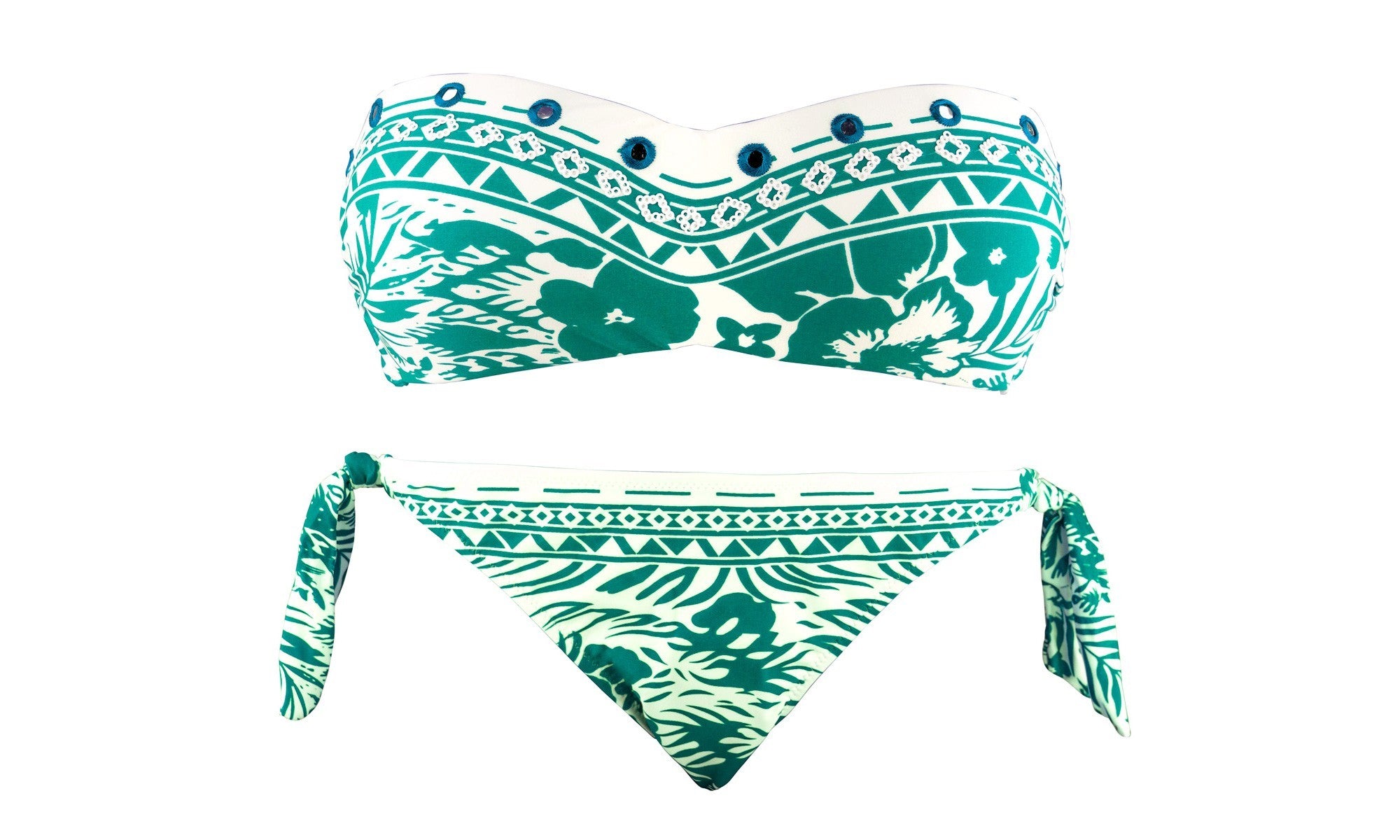DW8891 Maillot de bain bikini rembourrés  mod. VANESSA fantaisie ethnique