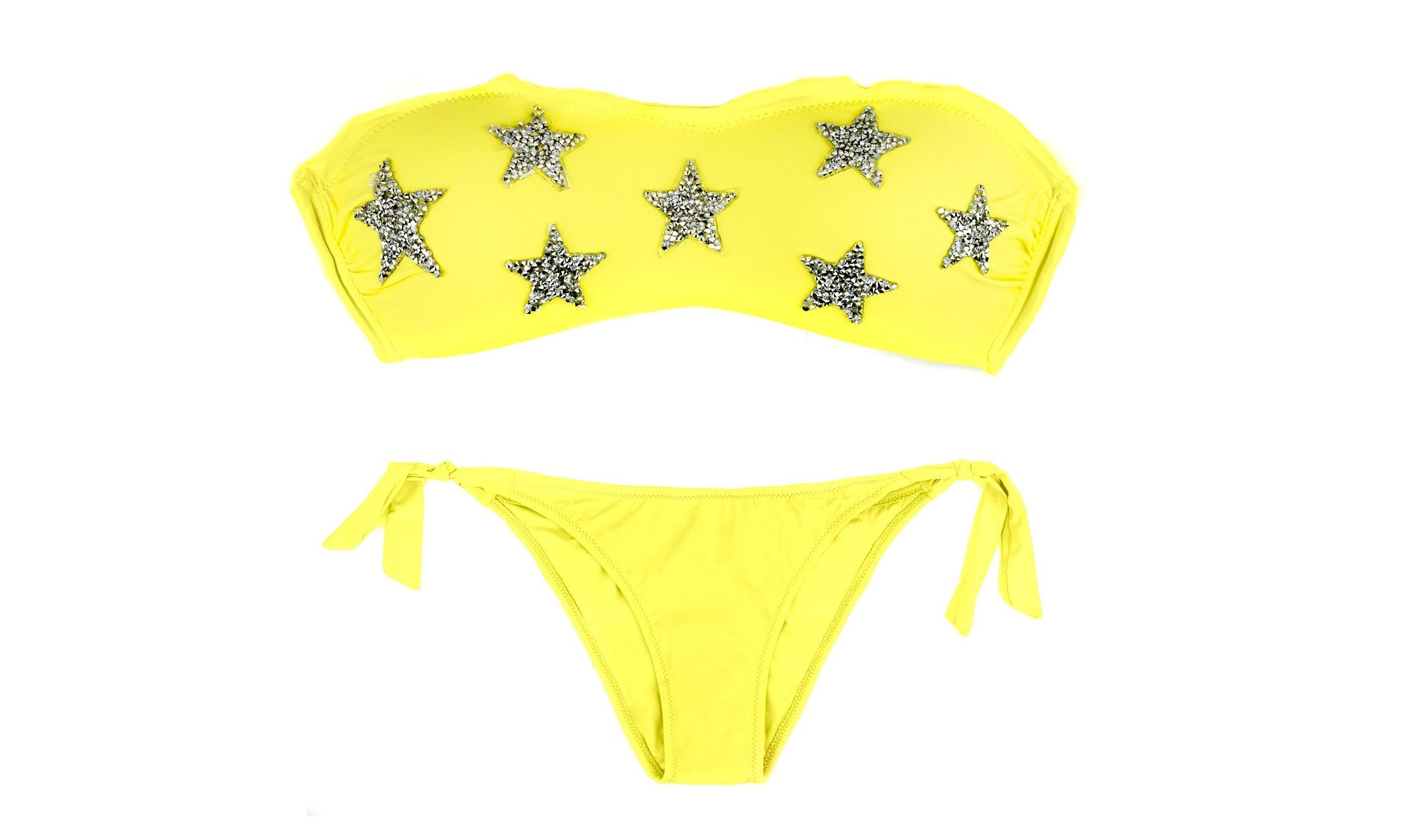 DW8861 Maillot de bain bikini bandeau mod. LYCIA fantaisie d'étoille