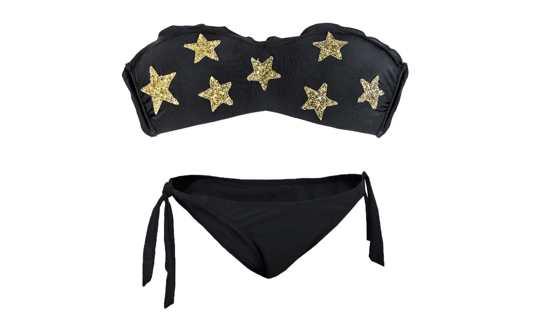 DW8861 Maillot de bain bikini bandeau mod. LYCIA fantaisie d'étoille