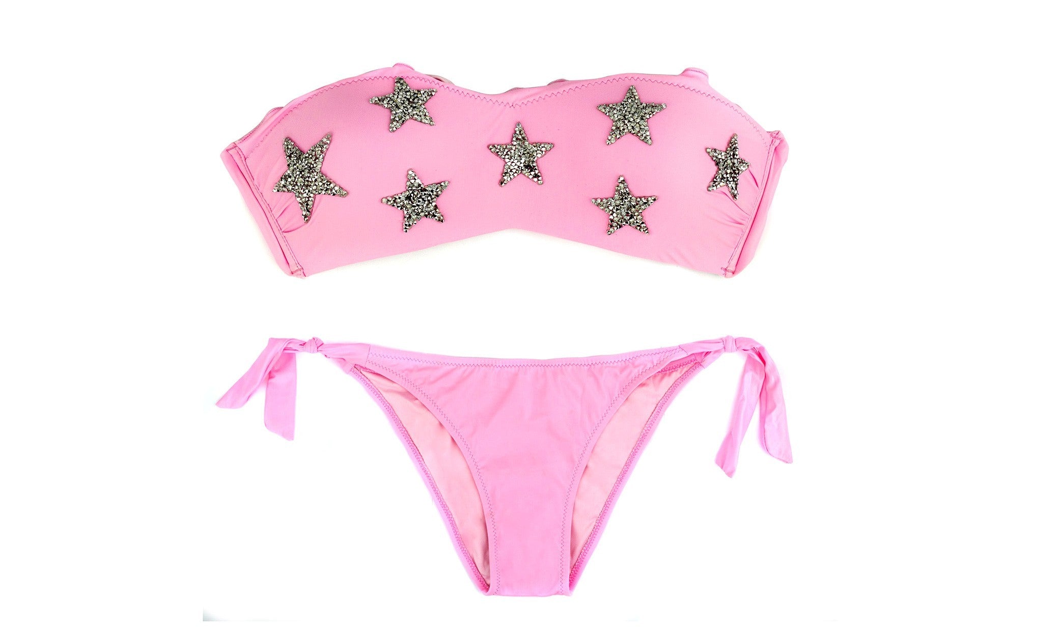 DW8861 Maillot de bain bikini bandeau mod. LYCIA fantaisie d'étoille