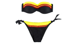 CY9923 Maillot de bain bikini rembourrés  mod. AURORA avec détails broderie