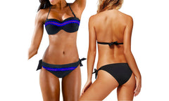 CY9923 Maillot de bain bikini rembourrés  mod. AURORA avec détails broderie