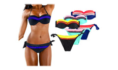 CY9923 Maillot de bain bikini rembourrés  mod. AURORA avec détails broderie