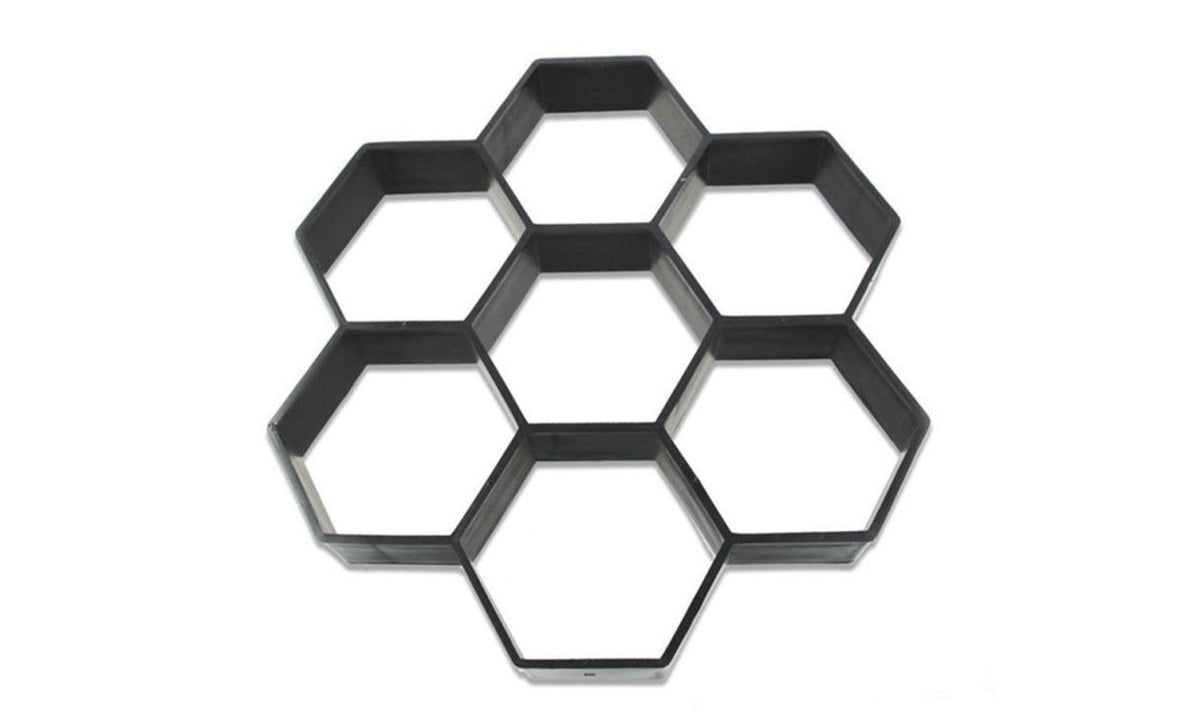 10757 Moule à pavé béton pour jardin mod. hexagonal taille 28 X 29 cm
