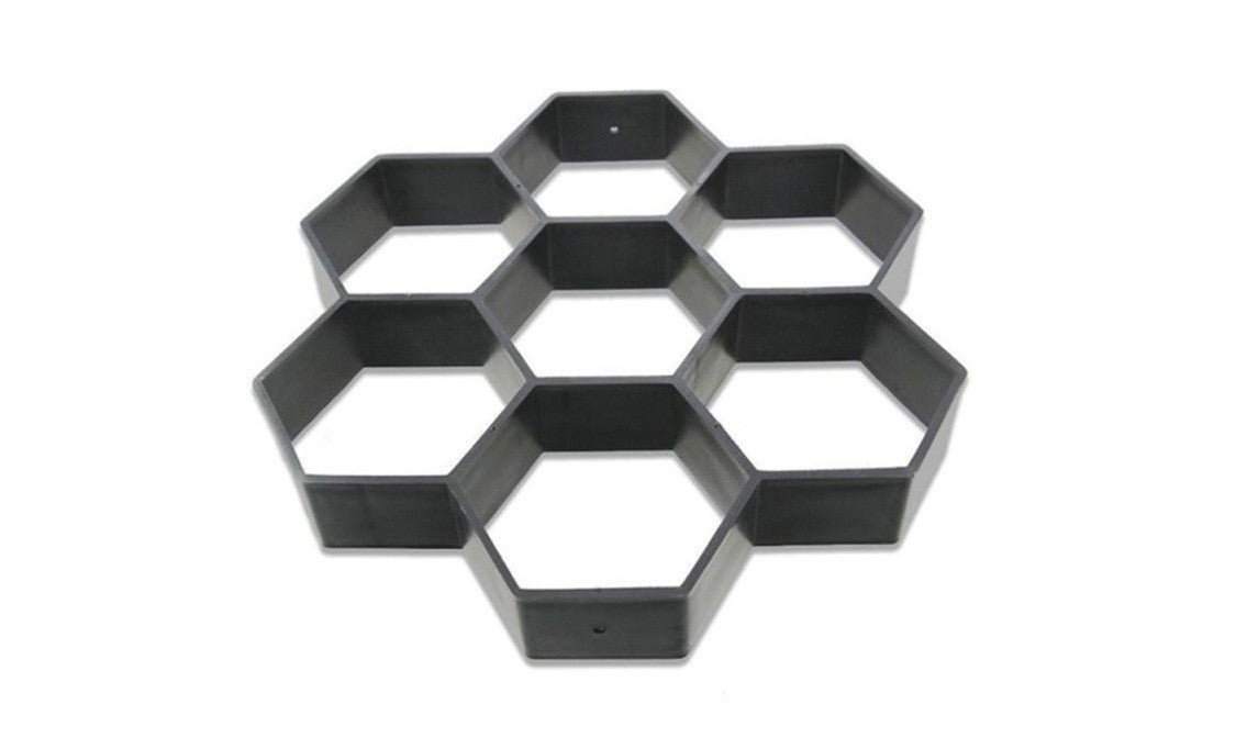 10757 Moule à pavé béton pour jardin mod. hexagonal taille 28 X 29 cm