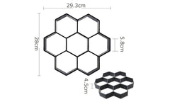 10757 Moule à pavé béton pour jardin mod. hexagonal taille 28 X 29 cm