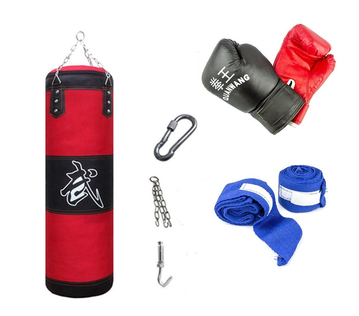 Kit de boxe complet 10749 avec des gants  sac et un crochet pour entraînement
