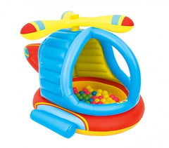 52217 Piscine à boules Play Center forme d'hélcopère, 50 boules 140x127x89cm