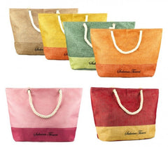 423110 Sac de plage Sabrina Tenori MIRANDY fantaisie bicolore avec anses