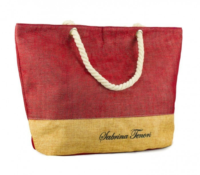423110 Sac de plage Sabrina Tenori MIRANDY fantaisie bicolore avec anses