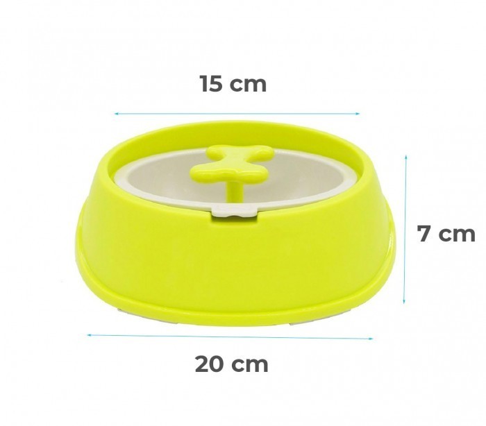 060360 Gamelle original pour chiens chats anti-asphyxie, meilleur digestion 15cm