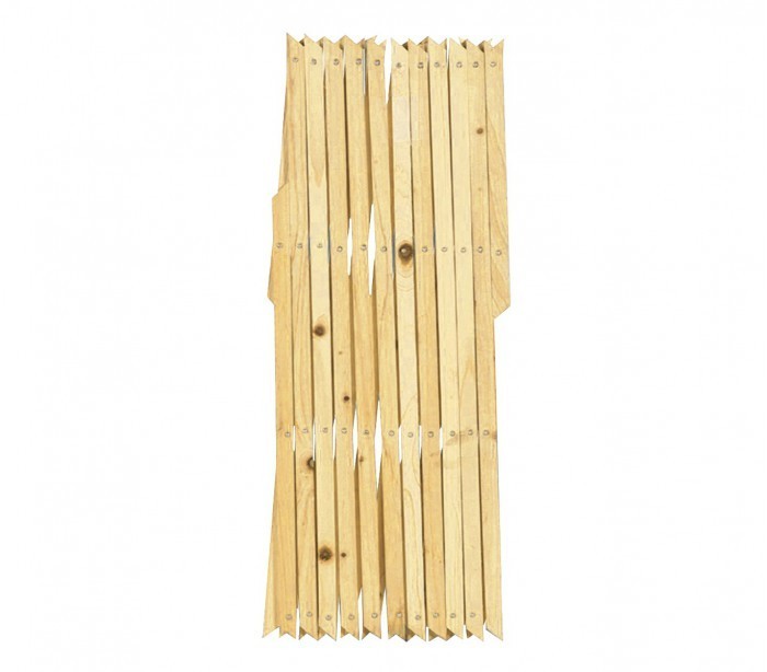 434013 Grille en bois extensible Welkhome 150x30 cm pour plante