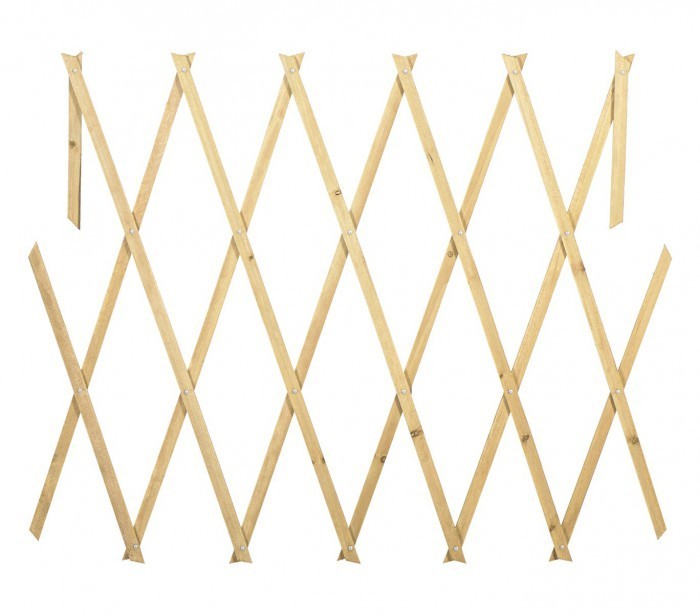 434020 Grille en bois extensible Welkhome 180x60 cmpour plante