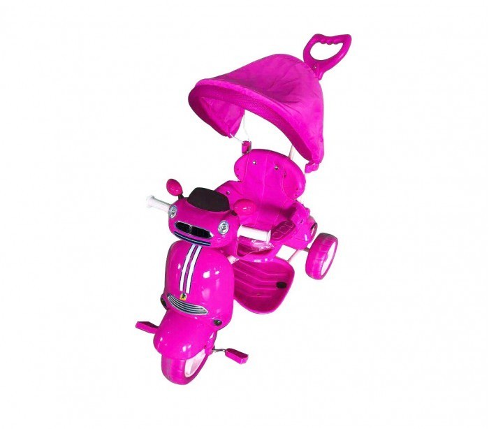 LT886 Tricycle enfants CAR push avec pédales, lumières, sons et parasol 