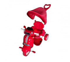LT886 Tricycle enfants CAR push avec pédales, lumières, sons et parasol 