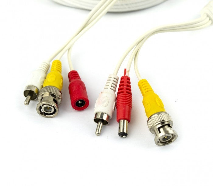  Câble pour le signal audio et vidéo des caméras BNC RCA 30 mètres