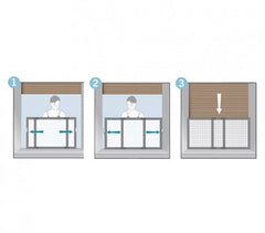 GES100AGS STARKEN Moustiquaire 100x70 cm extensible jusqu'à 193cm