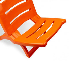 chaise pliante plage EVERTOP en plastique rigide plusieurs couleurs  65X38X50cm