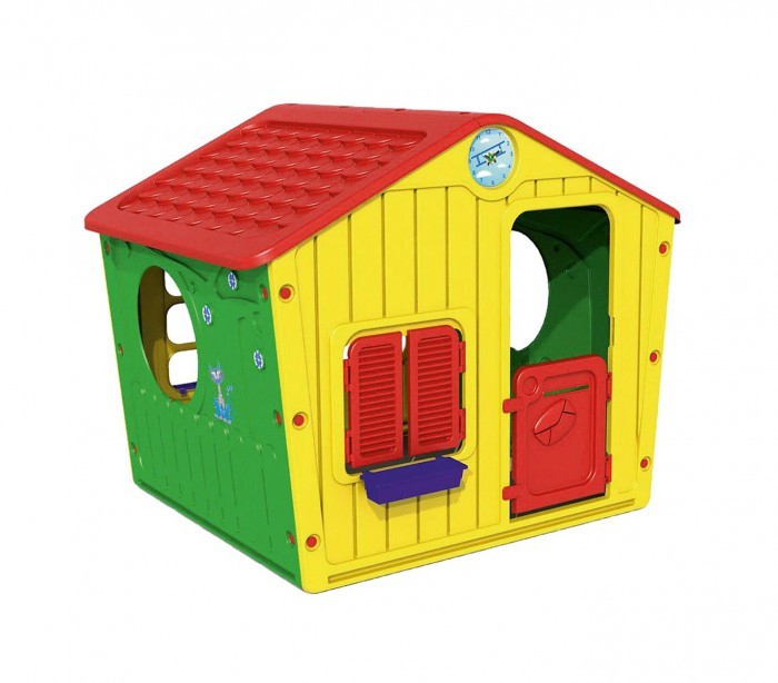 219584 Maisonnette enfants en plastique Galilée Jardin de village 140x108x115 cm