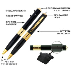 Stylo Crayon Espion  -  kit d'espionnage - micro sd mémoire vidéo audio