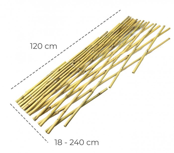  377529 Clôture en bambou extensible pour plante, suspendue et jaridns  90x240cm