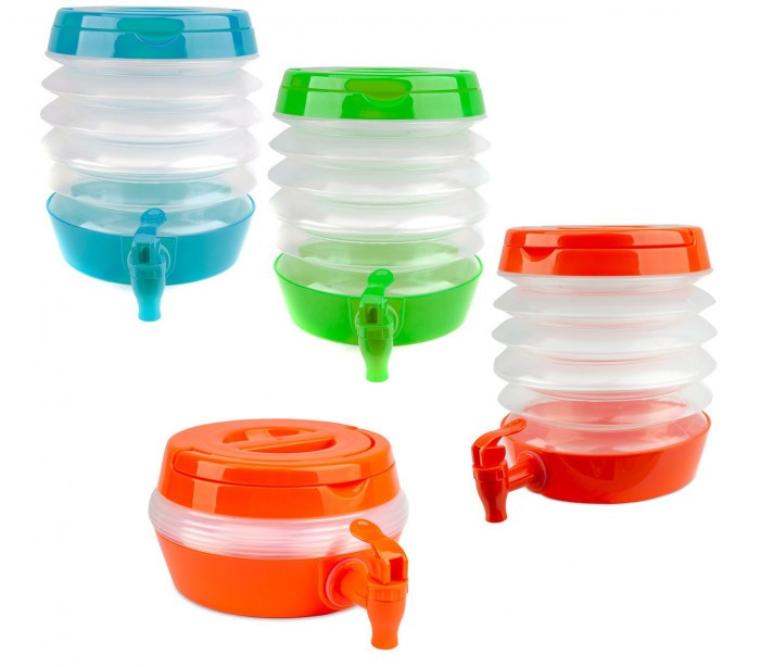  224328 Bidon d'eau à soufflet avec robinet  économie d'espace WELKHOME 3.5 Lt