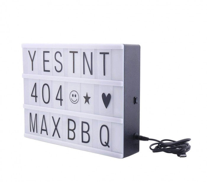 181774 Panneau rétro-éclairé Led LightBox format A4 96 charactères 30x23C cm