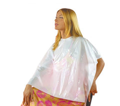 158998 Cape blanche jetable 90 x 110 cm pour salon de coiffurec