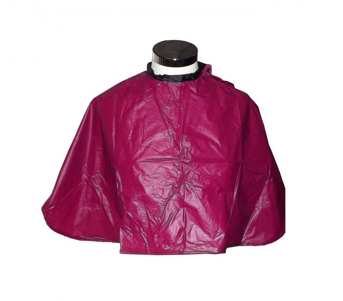 159001 Cape bordeaux en pvc 91x68 cm pour salon de coiffurec