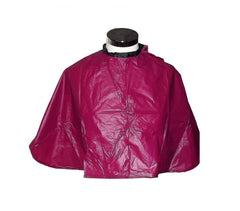 159001 Cape bordeaux en pvc 91x68 cm pour salon de coiffurec
